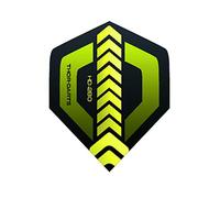THOR-DARTS 30 pezzi (10 set) gialli extra forti freccette F1 HD-280 giallo nero 150 micron Flys extra lunga forma standard Ultra Strong giallo-nero HD150 Plus (F1 giallo)