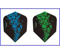 THOR-DARTS HD150 Plus - Set di 30 Freccette Extra Resistenti HD-280, Forma Standard, 150 Micron, Colore: Verde/Nero/Blu/Nero, F2 Mix Grün-Schwarz & Blau-Schwarz, Standard