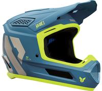 Thor Fleet Forge, casco da motocross XL female Opaco Blu/Grigio/Giallo Fluo