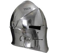 THOR INSTRUMENTS Templari Crociati Halloween Costume Puntelli Medievale Barbuta Visored Armatura Casco Rustico Vintage Home Decor Regali