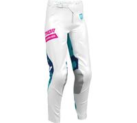 Thor Launchmode Bleach, pantaloni tessili donna 5/6 male Bianco/Turchia/Blu Scuro