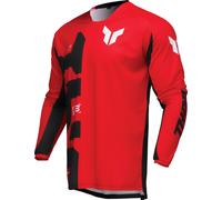 Thor Launchmode Forge Maglia da motocross, rosso/nero, Taglia L