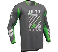 Thor Launchmode Futura, maglia S male Grigio/Grigio Chiaro/Verde Fluo