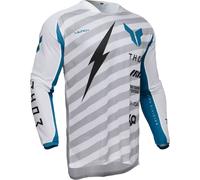 Thor Launchmode Vented Raid, maglia S male Bianco/Grigio/Blu