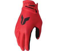 Thor Logo Guanti da motocross, rosso/nero, Taglia 2XL
