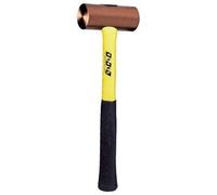 THOR Martello in rame rosso, rotondo, 70 x 146 mm, 5.200 g, con manico in fibra di vetro