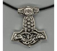 Thor Martello Mjolnir il Frantumatore Ciondolo Argento Viking Antilope Kudu Thor