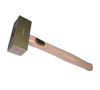 Thor Martello Quadruplo In Ottone Massiccio 2000g Testa 44mm Manico In Legno