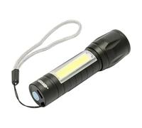 VELAMP THOR MAX: torcia ricaricabile LED 1W con funzione zoom e lanterna laterale.