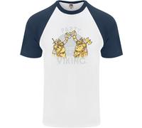 Thor Odin Valhalla Uomo T-Shirt Baseball Smanicata Fruit of the Loom Cotone