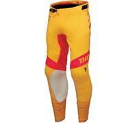 Thor Prime Analog Pantaloni Motocross, rosso-giallo, taglia 29 per maschi