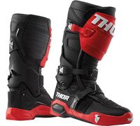 Thor Radial Stivali motocross, nero-rosso, taglia 48 per maschi