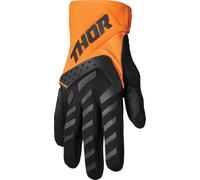 Thor Spectrum Logo Guanti da motocross giovanile, Arancione/Nero, Taglia L