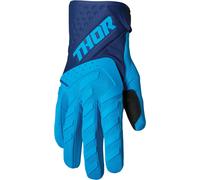 Thor Spectrum Logo Guanti da motocross giovanile, blu, taglia XS