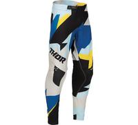 Thor Sportmode Brave Pantaloni da motocross, nero/blu/giallo, Taglia 31