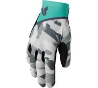 Thor Sportmode Shadow Guanti da motocross da donna, Verde/Grigio, Taglia L
