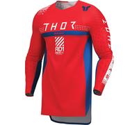 Thor Sportmode Synth Maglia da motocross, blu/rosso/bianco, Taglia 2XL