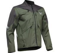 Thor Terrain S25, giacca tessile impermeabile L male Verde Scuro/Grigio Scuro
