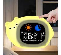 Thorder Compagno di sonno 3D per bambini - Luce notturna intelligente con bianco rumore e allarme di sicurezza, ricarica USB, sveglia portatile per dormire (idea regalo per Natale/compleanno)