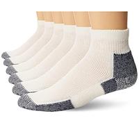 Thorlo Maximum Cushion Ankle Running Socks Calze da Corsa JMX con Massima Imbottitura, Bianco/Blu Navy (1 Paio), L (Pacco da 6) Unisex-Adulto