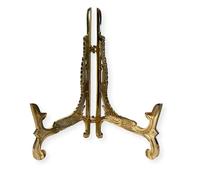 Thorness Grande cavalletto in metallo da 25,4 cm, finitura in ottone, supporto per piatti, supporto per cornice in metallo per foto, piatti decorativi, 25 cm (altezza) x 15 cm (profondità), cavalletto