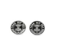 Thor's Hammer Mjolnir Vichingo Viking Cosplay Cufflinks Gemelli nella Casella Presentazione