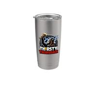 Thorsdagr Thunder Horn vichingo Thunder Horn Thor Bicchiere termico in acciaio inox doppia parete