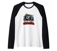 Thorsdagr Thunder Horn Vichingo Thunder Horn Thor Maglia con Maniche Raglan