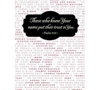 Those who know Your name put their trust in You Psalm 9:10: (Journal, Composition Book) (8.5 x 11 Large)