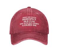 Those Who Would Disrespect Our Flag Have Never Been Handed A Folded One Donna Uomo Cappellino con Visiera Casual Snapback cap Classic Cappello da Cowboy per All'Aperto Tennis Ciclismo