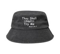 Thou Shall Not Try Me Mood Cappello Pescatore Pieghevole Cappelli da Sole per Uomini Donne, Giardinaggio Esterno Vacanze Unisex Cappello Bob