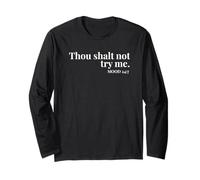 Thou Shalt Not Try Me Mood 24:7 - Divertente e impertinente disegno della Bibbia Maglia a Manica