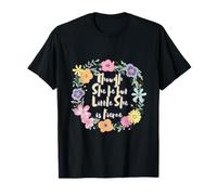 Though She Be But Little She Is Fierce Floral Citazione Maglietta