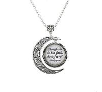 though She be but Little, She is Fierce. Midsummer da sogno Shakespeare luna collana in vetro foto arte