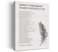 Thoughtful Bereavement Gift When Tomorrow Starts Without Me Poem Canvas Print for Loss of Loved One(Unframed,12x18inch(30x45cm))