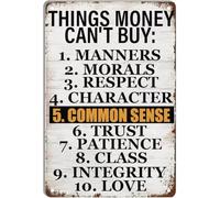 Thoughtful Tin Sign Things Money Cannot Buy Retro Wall Art for Garden Shed 8 X 12