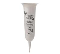 Thoughts Of You Tomba Memorial Appuntito Fiore Vaso Grigio - IN Loving Memoria