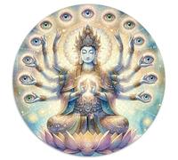 Thousand-Hand Guanyin 1000 Pezzi Jigsaw Puzzle Giochi Educativi Creatività Puzzle Rotondi Bellissima Decorazione Puzzle Per Adulti E Bambini 1000pcs (67.5x67.5cm)