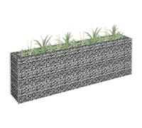 THOYTOUI Gabbioni metallici,Recinzioni metalliche da giardino,Divisori di pareti,per la decorazione del giardino del patio,Gabbione Letto Rialzato in Acciaio Zincato 180x30x60 cm