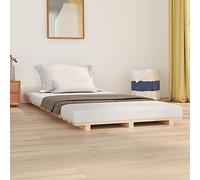THOYTOUI Letto tipo Montessori,Struttura letto ad altezza 5 cm per bambini e anziani,Giroletto 100 x 200 cm in Legno Massello di Pino Utilizzabile per Camera degli ospiti Appartamenti Albergo