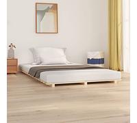THOYTOUI Letto tipo Montessori,Struttura letto ad altezza 5 cm per bambini e anziani,Giroletto 120 x 200 cm in Legno Massello di Pino Utilizzabile per Camera degli ospiti Appartamenti Albergo