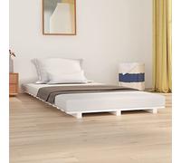 THOYTOUI Letto tipo Montessori,Struttura letto ad altezza 5 cm per bambini e anziani,Giroletto Bianco 90 x 200 cm in Legno Massello di Pino Utilizzabile per Camera degli ospiti Appartamenti Albergo
