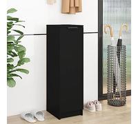 THOYTOUI Portascarpe multiuso,Scarpiera salvaspazio,Scaffale decorativo,per corridoio,Camera da letto,Balcone,Soggiorno,Scarpiera Nera 30x35x100 cm in Legno Multistrato