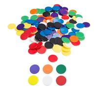 THQAE 100 Fiches Poker, Gettoni Colorati, Poker Chips, Conta Le Patatine per Bambini, Giochi di Carte Fiche, per Imparare Calcoli Matematici, Giochi di Bingo, Ricompensa Chip da Gioco