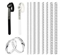 THQAE 2 misuratori di anelli&8 Pezzi Regolatore Dimensione Anello Trasparente, Riduttore Anello Dito, Ring Size Adjuster, 4 Taglie Riduttore Dimensione Anello