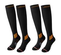 THQAE 2 Paia Calze a Compressione Graduata Donna e Uomo, Calze compressione graduata donna di Calze al Ginocchio e Calze Elastiche, Ideali per Sport, Lavoro, Viaggio e Gravidanza, Nero