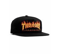 Thrasher Flame Emboidery Snapback Cap Nero Uomo,Donna
