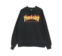 Thrasher - Felpa Cappuccio Flame - - Sweatshirts & Hoodies - Uomo - Nero - L