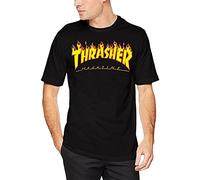 THRASHER Flame, Camiseta Hombre, Negro, XL