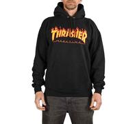 Thrasher Flame Logo Pullover con Cappuccio - Nero